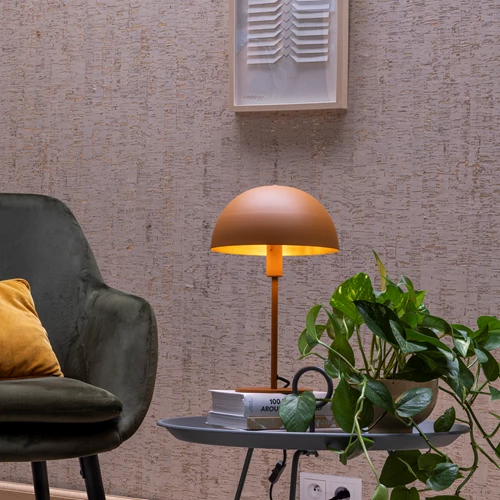 Lucide SIEMON - Table lamp - Ø 25 cm - 1xE14 - Ocher Yellow - atmosphere 1